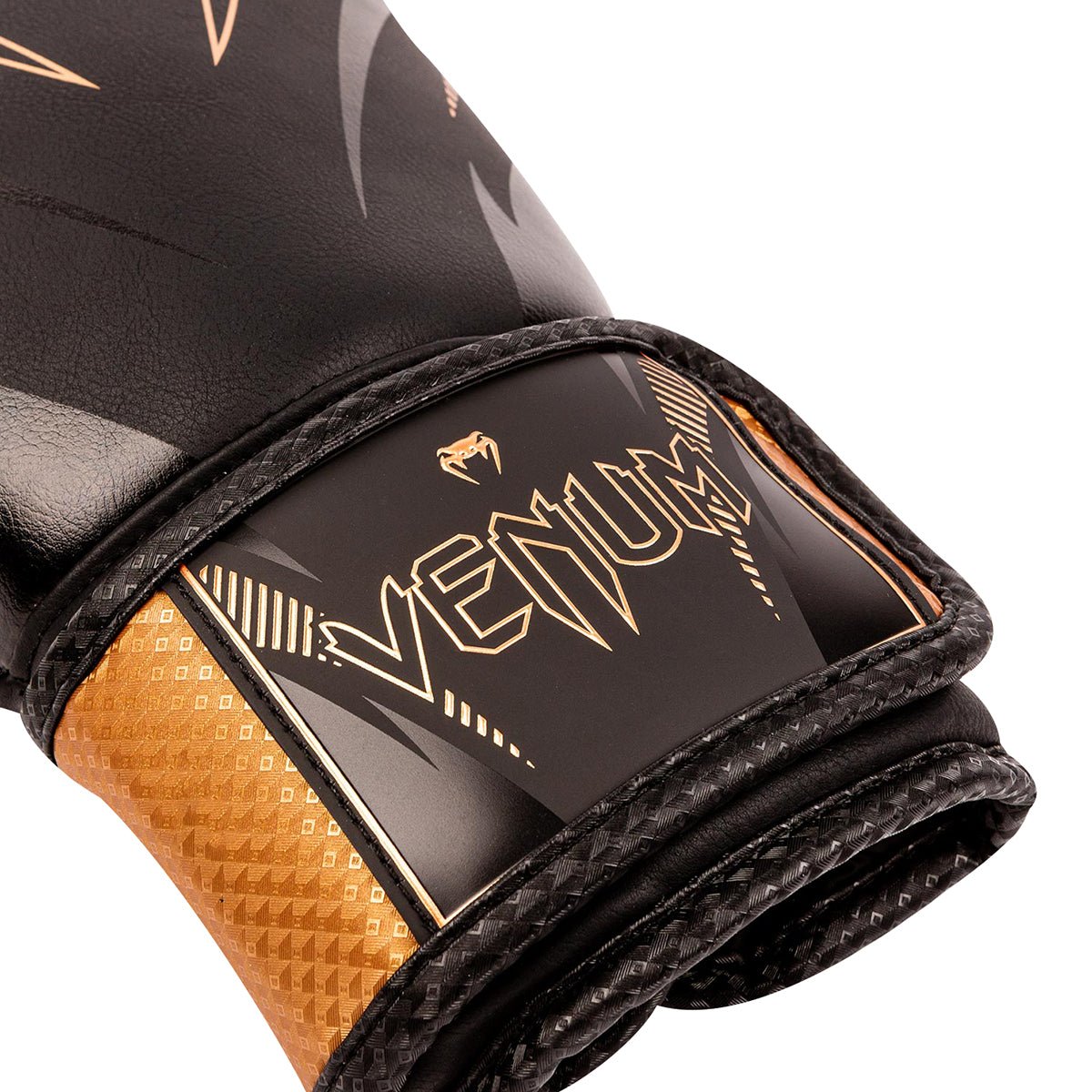 Venum Impact Hook and Loop Boxing Gloves - Black/Bronze - Forza Sports