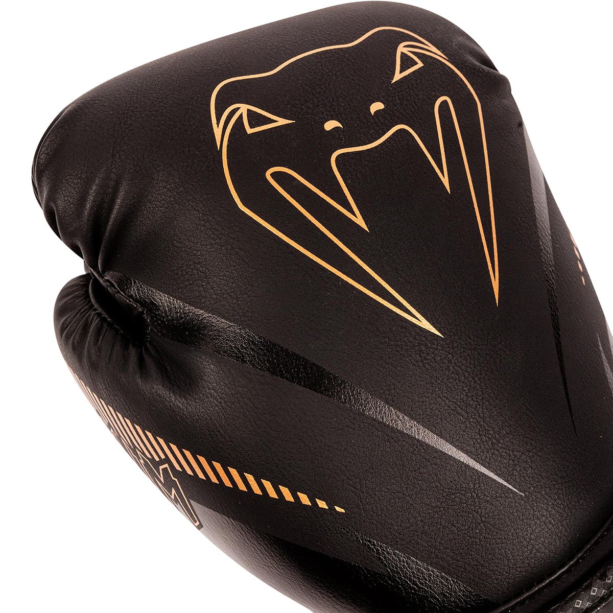 Venum Impact Hook and Loop Boxing Gloves - Black/Bronze - Forza Sports