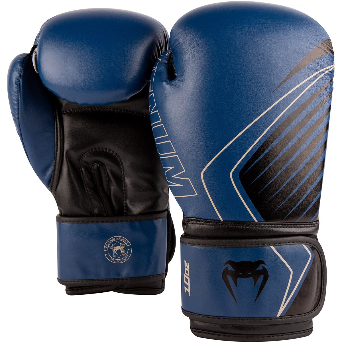 Venum Contender 2.0 Hook and Loop Boxing Gloves - Navy/Sand - Forza Sports