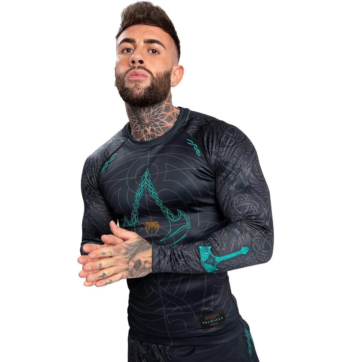 Venum Assassin's Creed Reloaded Long Sleeve Rashguard - Black - Forza Sports