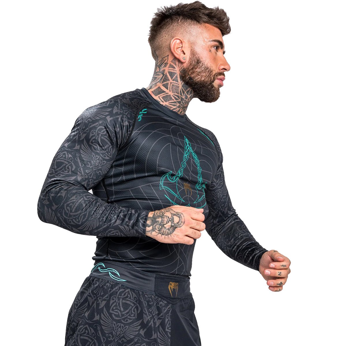 Venum Assassin's Creed Reloaded Long Sleeve Rashguard - Black - Forza Sports