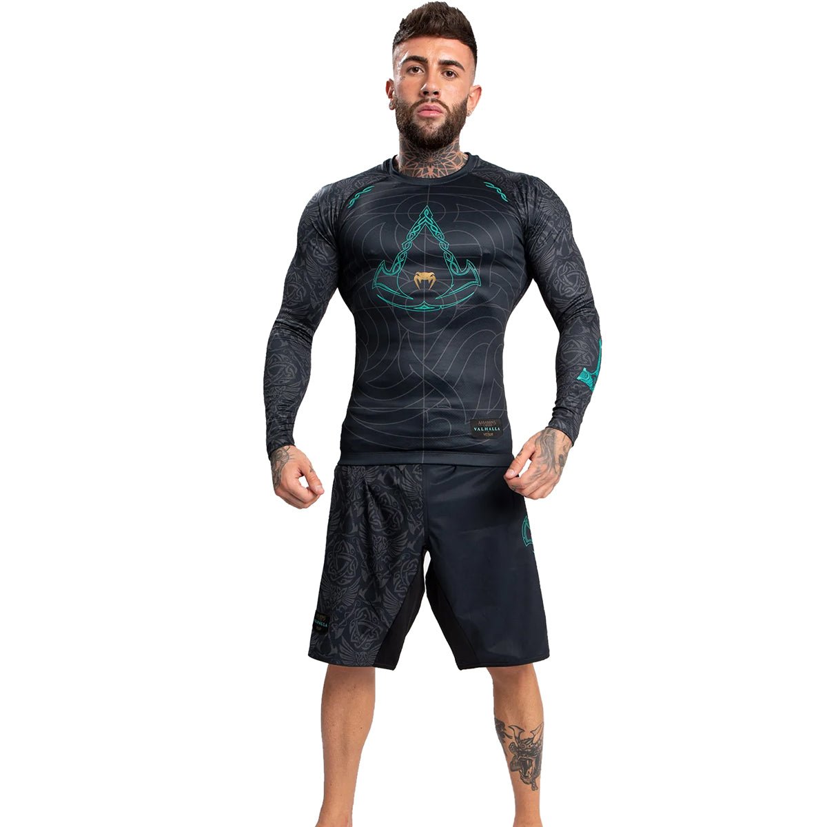 Venum Assassin's Creed Reloaded Long Sleeve Rashguard - Black - Forza Sports