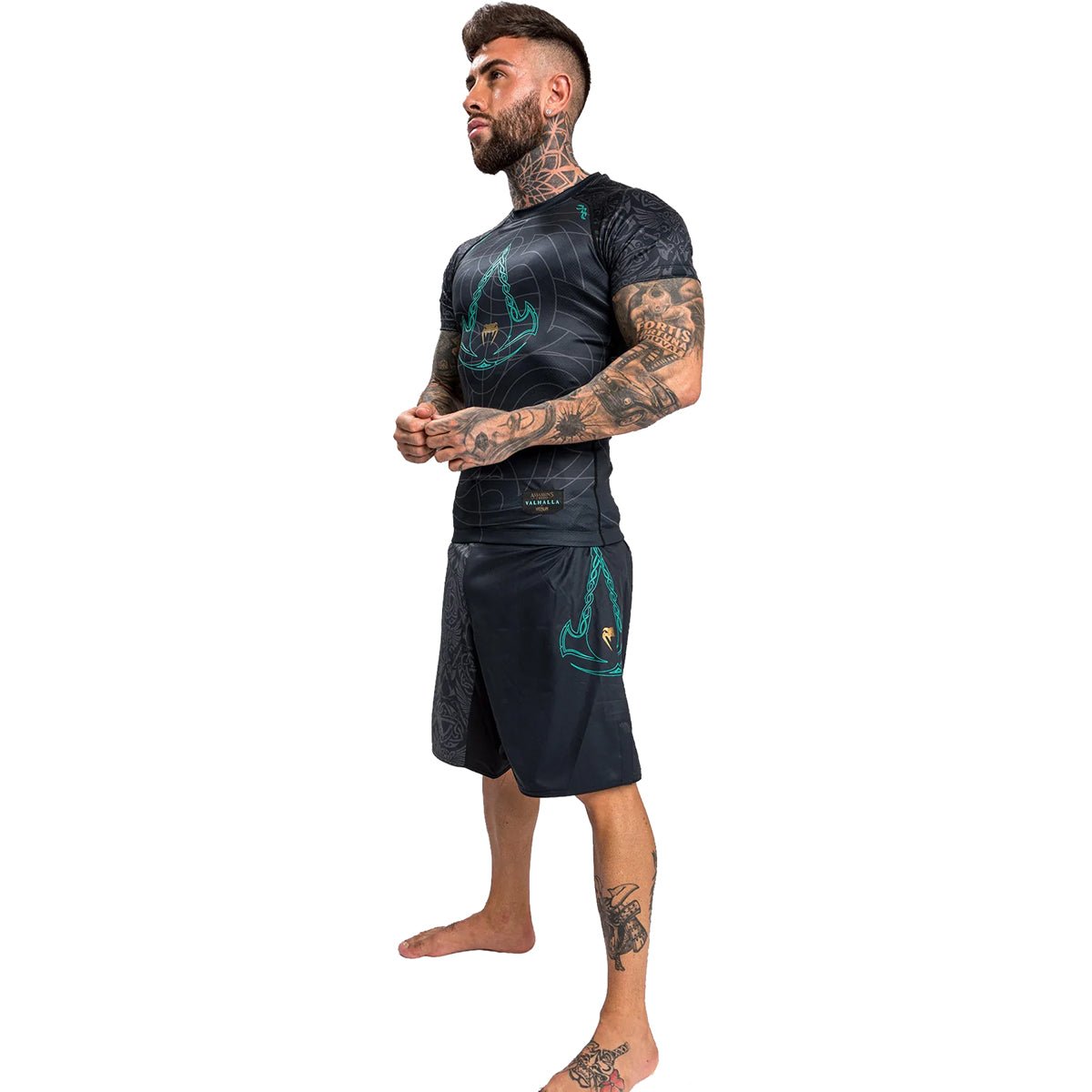 Venum Assassin's Creed Reloaded Short Sleeve Rashguard - Black - Forza Sports
