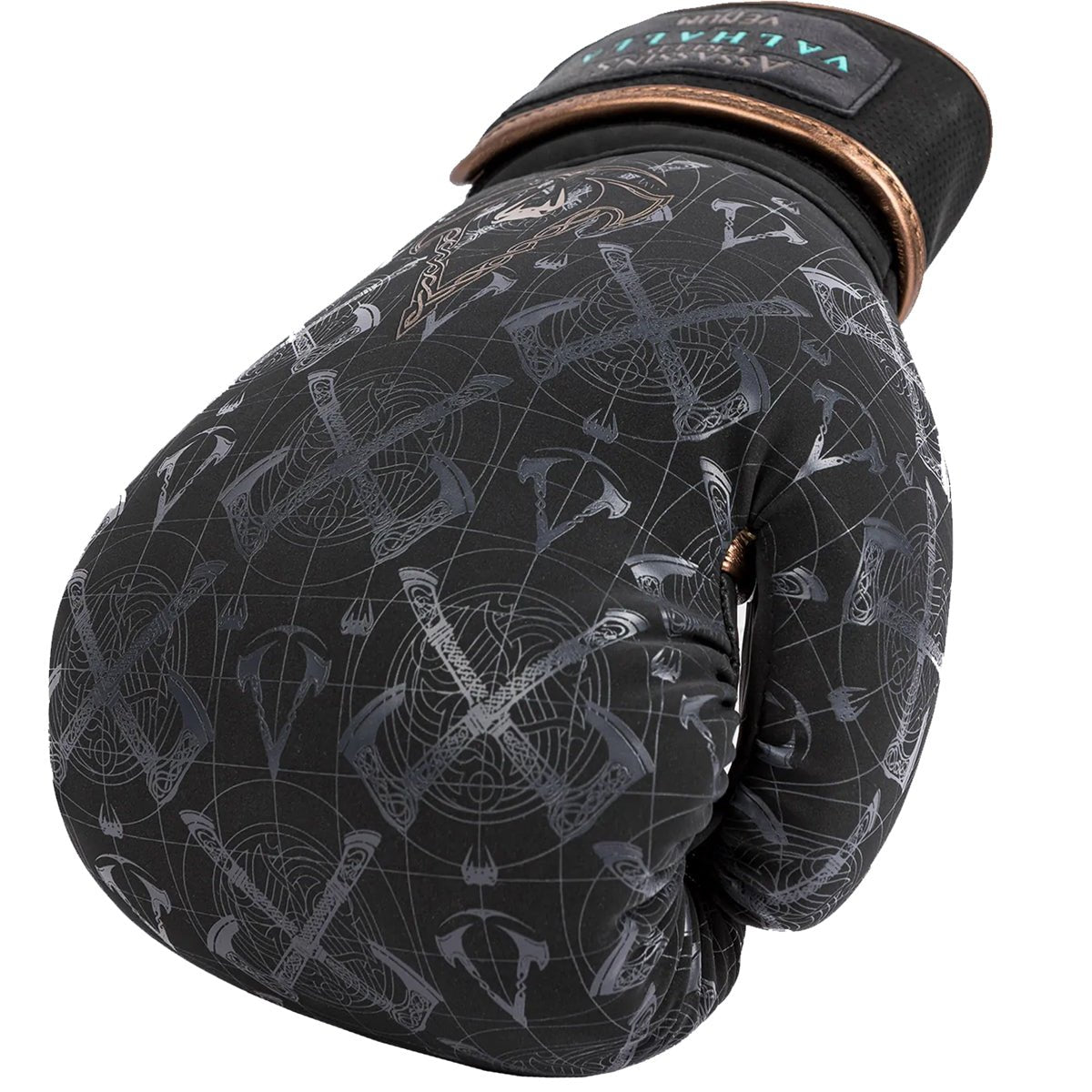 Venum Assassin's Creed Reloaded Hook and Loop Boxing Gloves - Black - Forza Sports