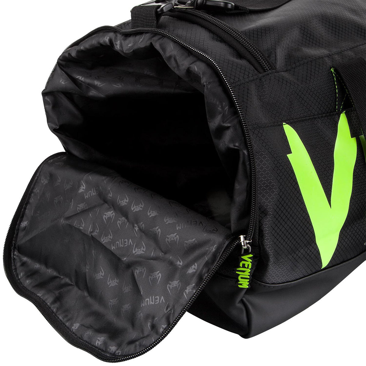 Venum Sparring Sport Equipment Duffel Bag - Black/Neo Yellow - Forza Sports