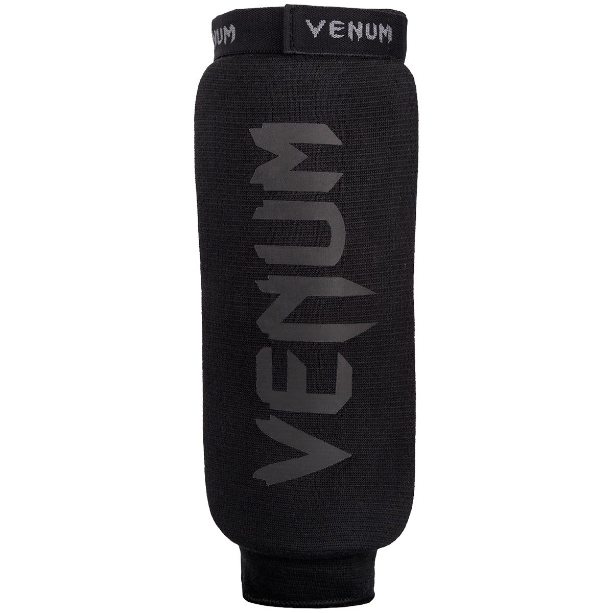 Venum Kontact Premium Slip - On Shin Only Guards - Black/Black - Forza Sports