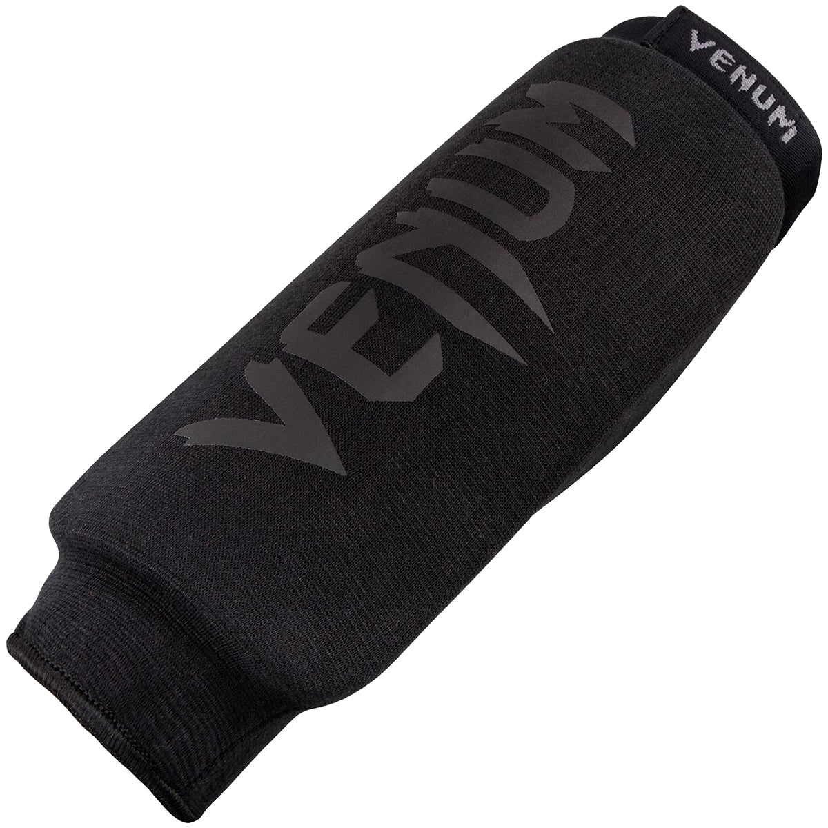 Venum Kontact Premium Slip - On Shin Only Guards - Black/Black - Forza Sports