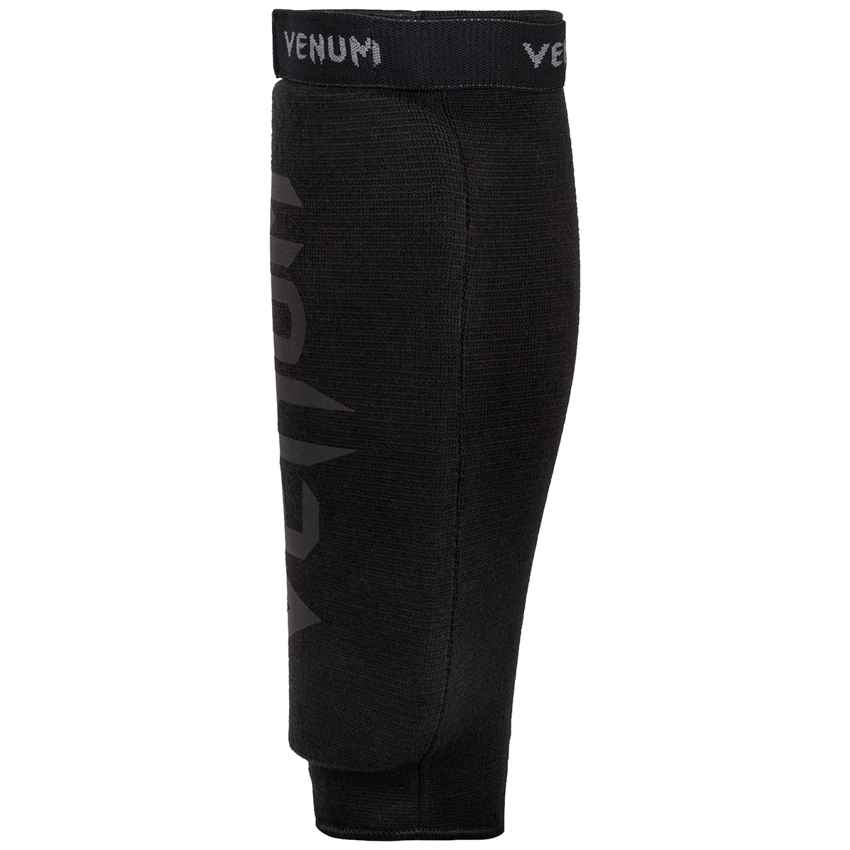 Venum Kontact Premium Slip - On Shin Only Guards - Black/Black - Forza Sports