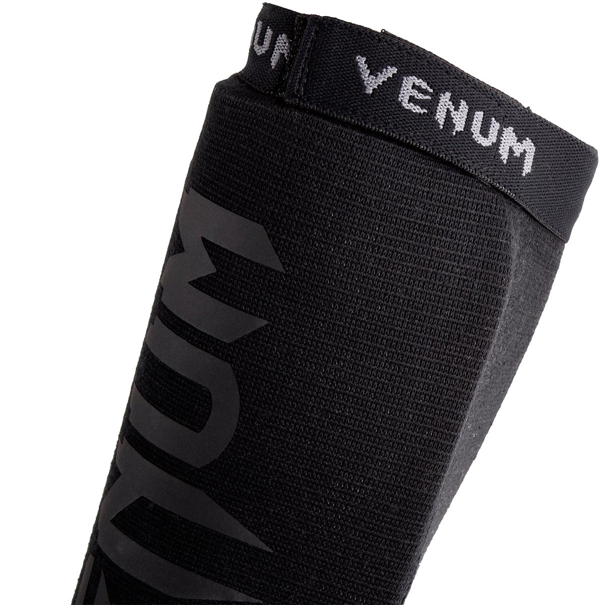 Venum Kontact Premium Slip - On Shin Only Guards - Black/Black - Forza Sports