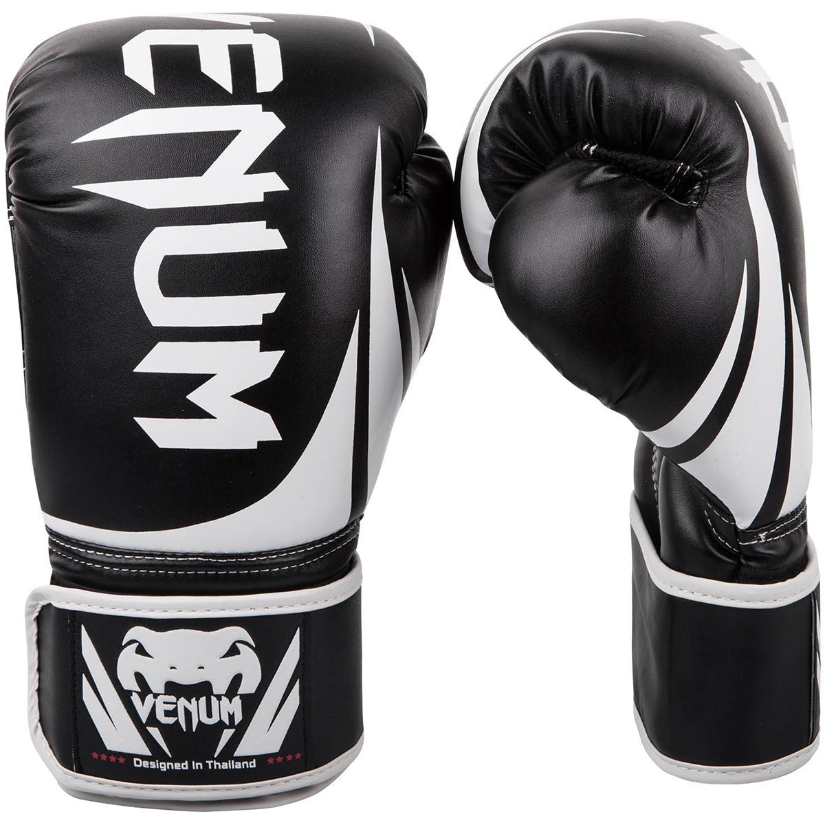 Venum Challenger 2.0 Hook and Loop Training Boxing Gloves - Black - Forza Sports