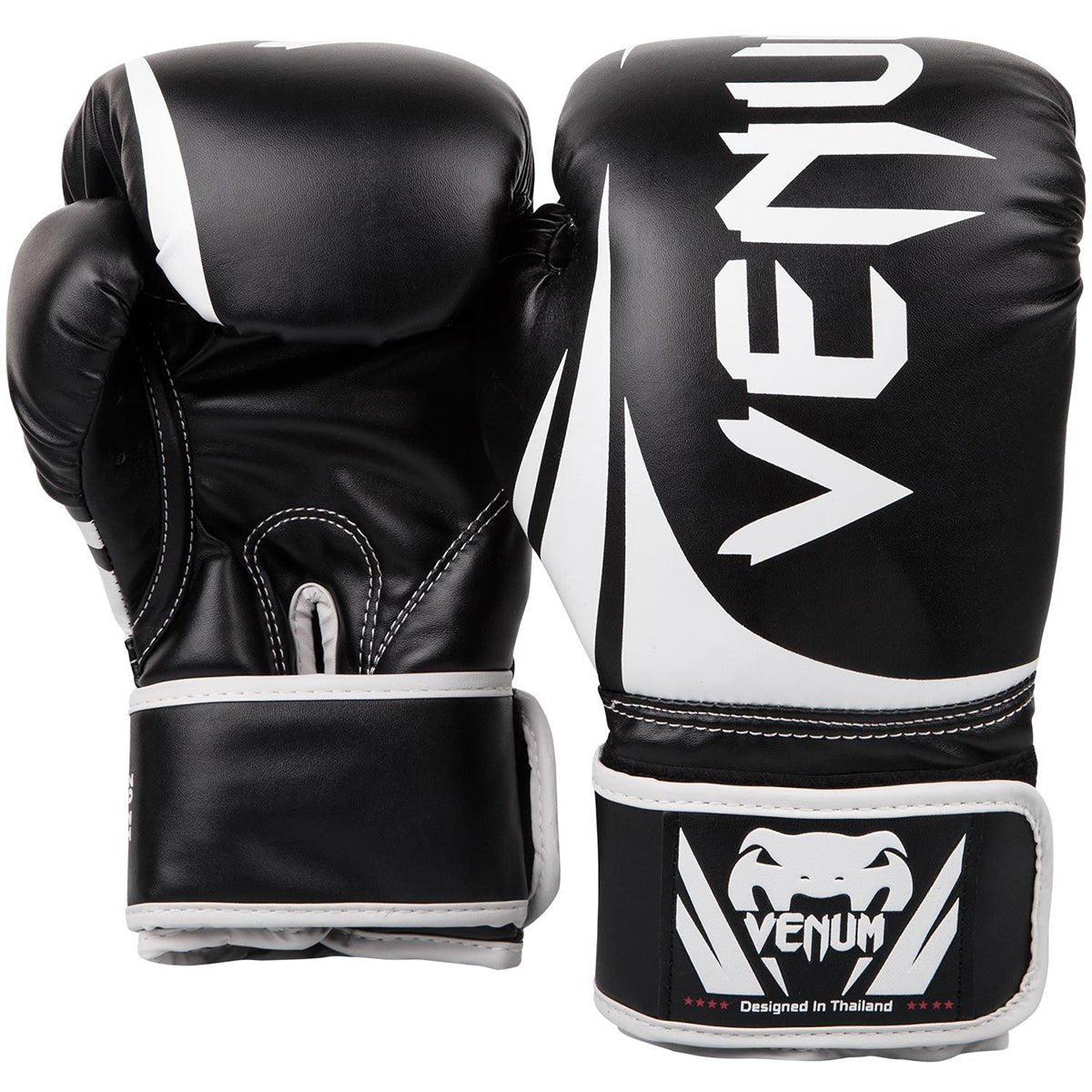 Venum Challenger 2.0 Hook and Loop Training Boxing Gloves - Black - Forza Sports