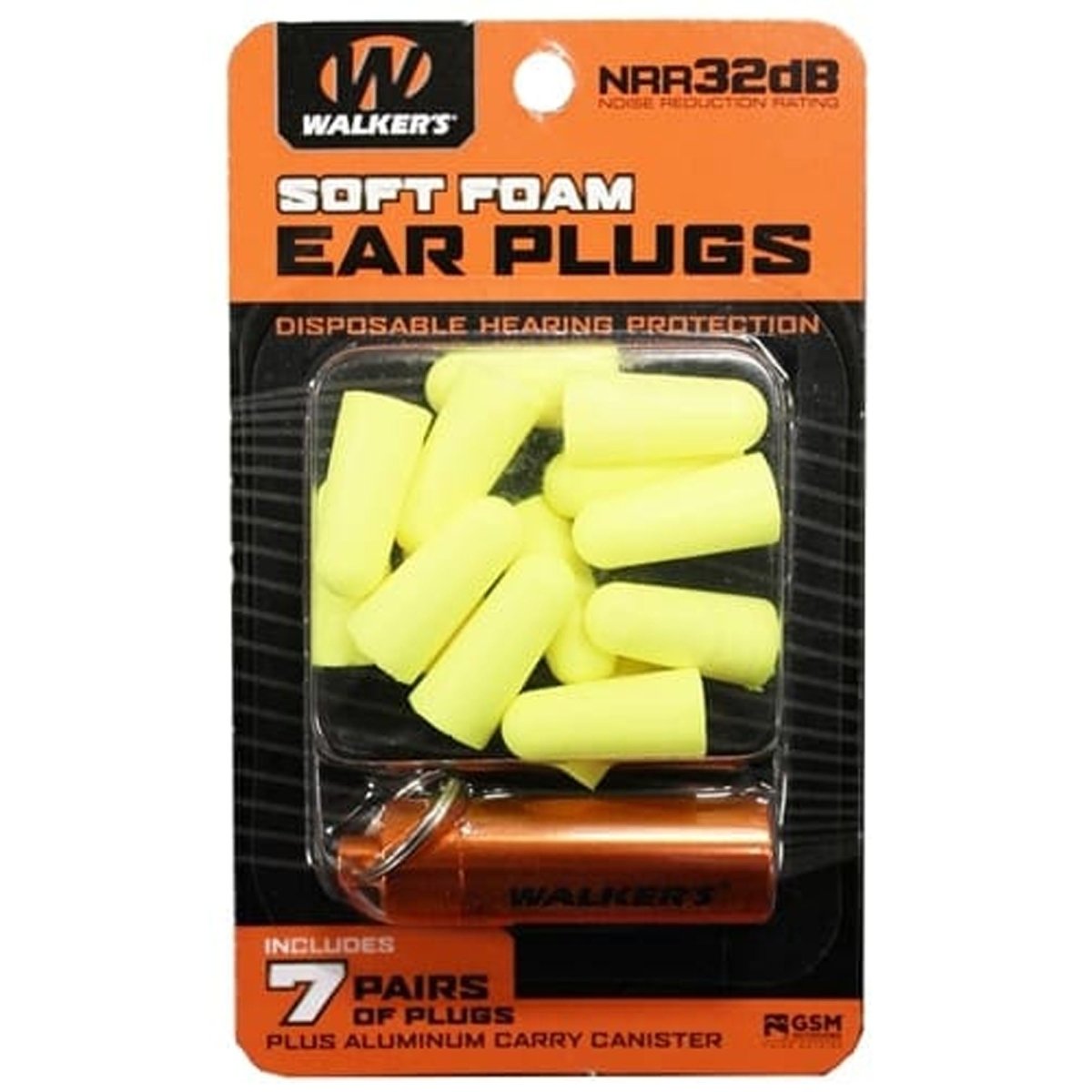 Walker's - Foam Ear Plugs with Carry Canister - Forza Sports