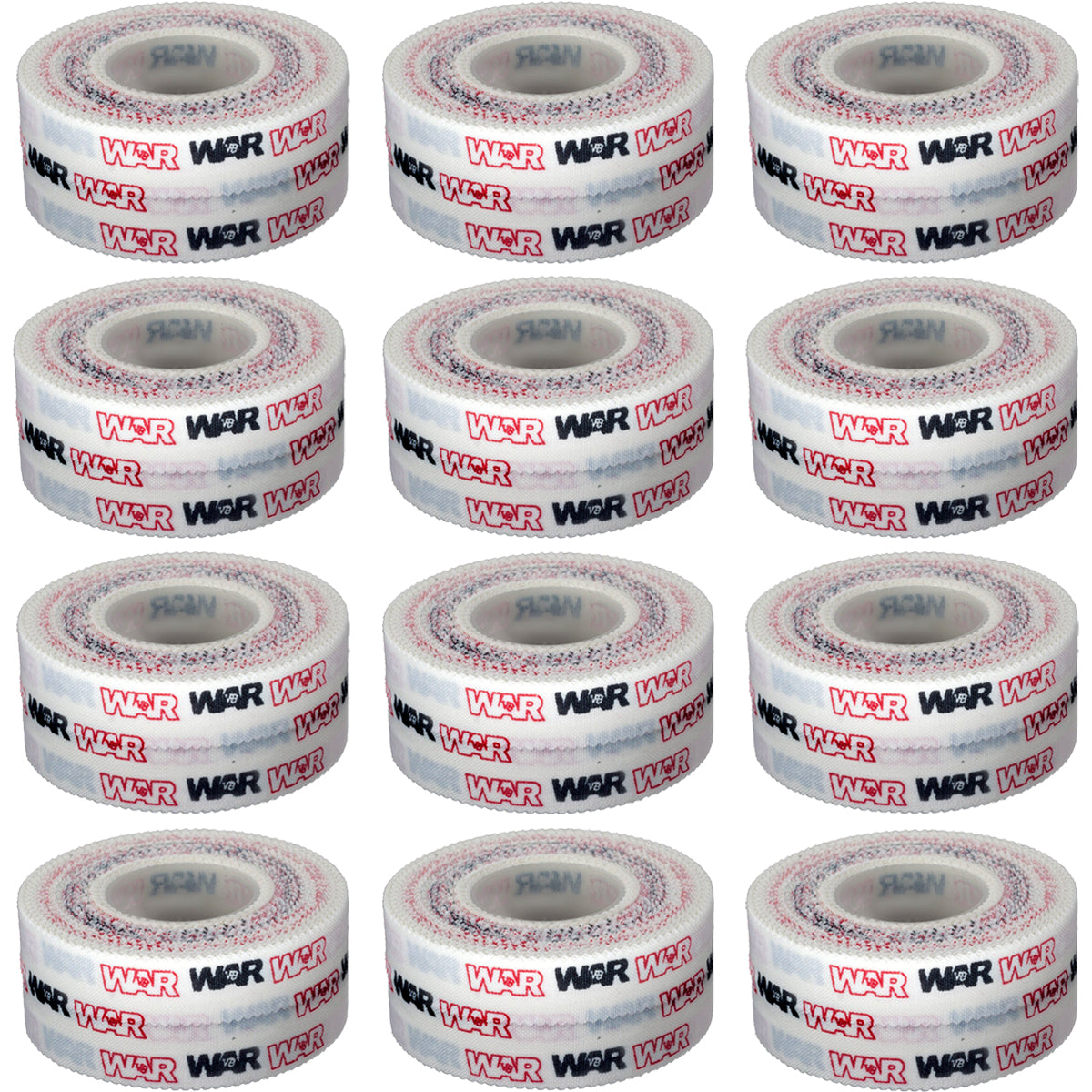 WAR Tape 0.5" EZ Rip Athletic Tape for Boxing, MMA, Muay Thai - 12 Pack WAR Tape