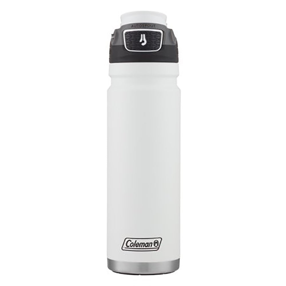 Coleman 24 oz. Switch Vacuum Insulated Stainless Steel Water Bottle - White - Forza Sports