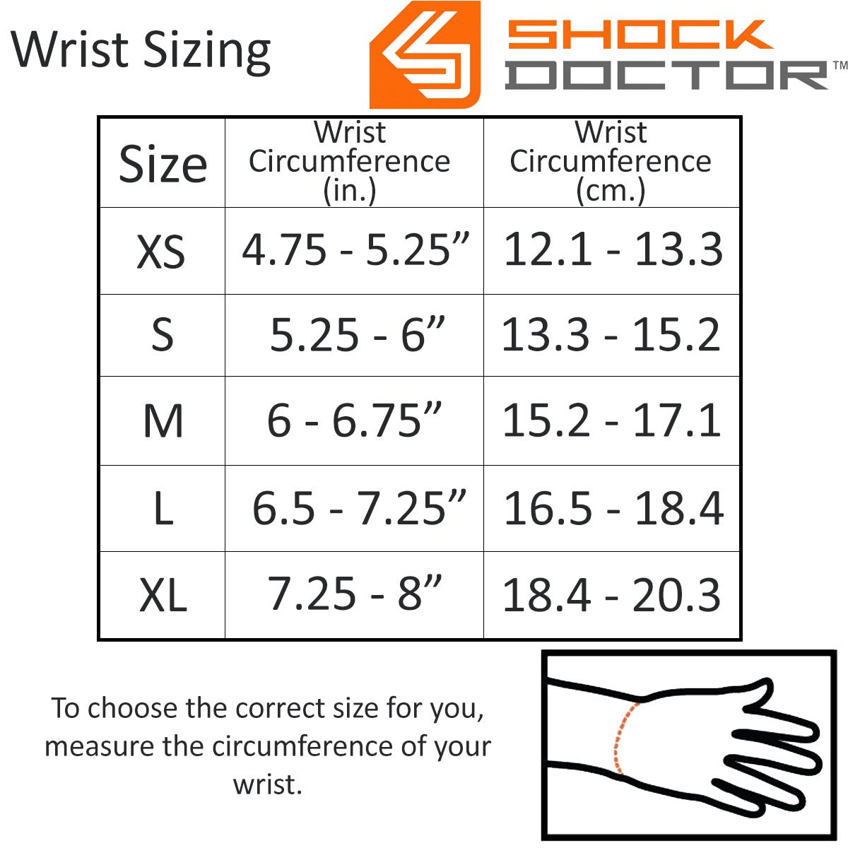 Shock Doctor Wrist 3 - Strap Support - Black - Forza Sports