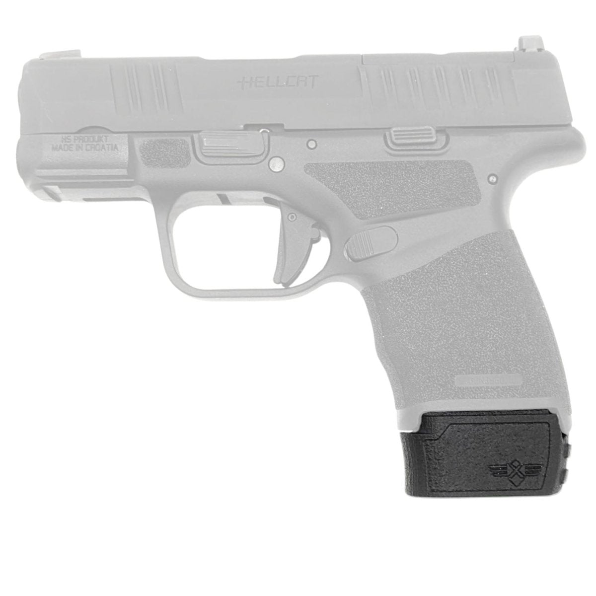 XTech Tactical Grip Extension for Springfield Hellcat 9mm +0 10 - Round Magazine - Forza Sports