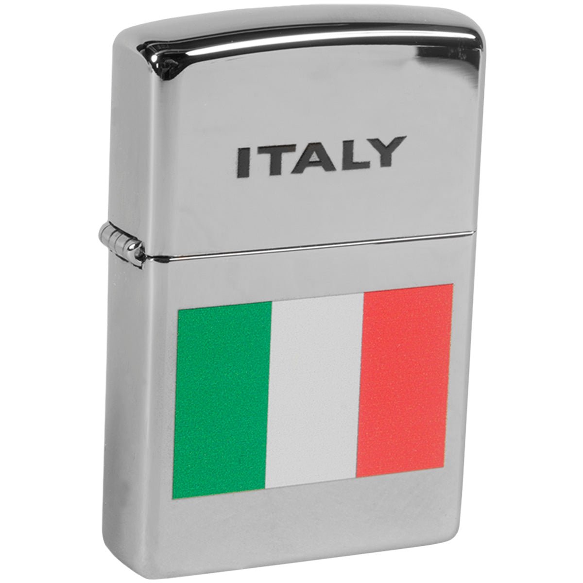 Zippo Italian Flag High Polished Chrome Windproof Pocket Lighter - Forza Sports