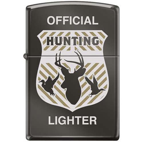 Zippo Official Hunting Badge High Polished Chrome Pocket Lighter - Forza Sports