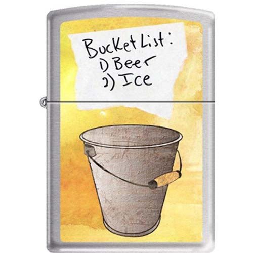 Zippo Bucket List Brushed Chrome Pocket Lighter - Forza Sports