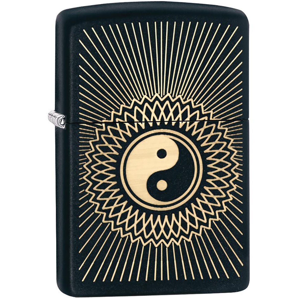 Zippo Yin - Yang Black Matte Pocket Lighter - Forza Sports
