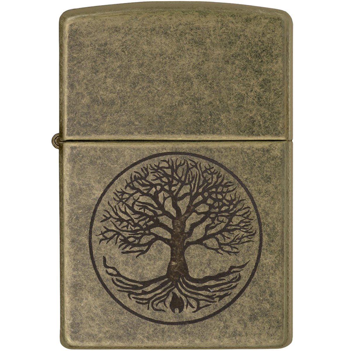 Zippo Tree of Lifee Antique Brass Windproof Pocket Lighter - Forza Sports