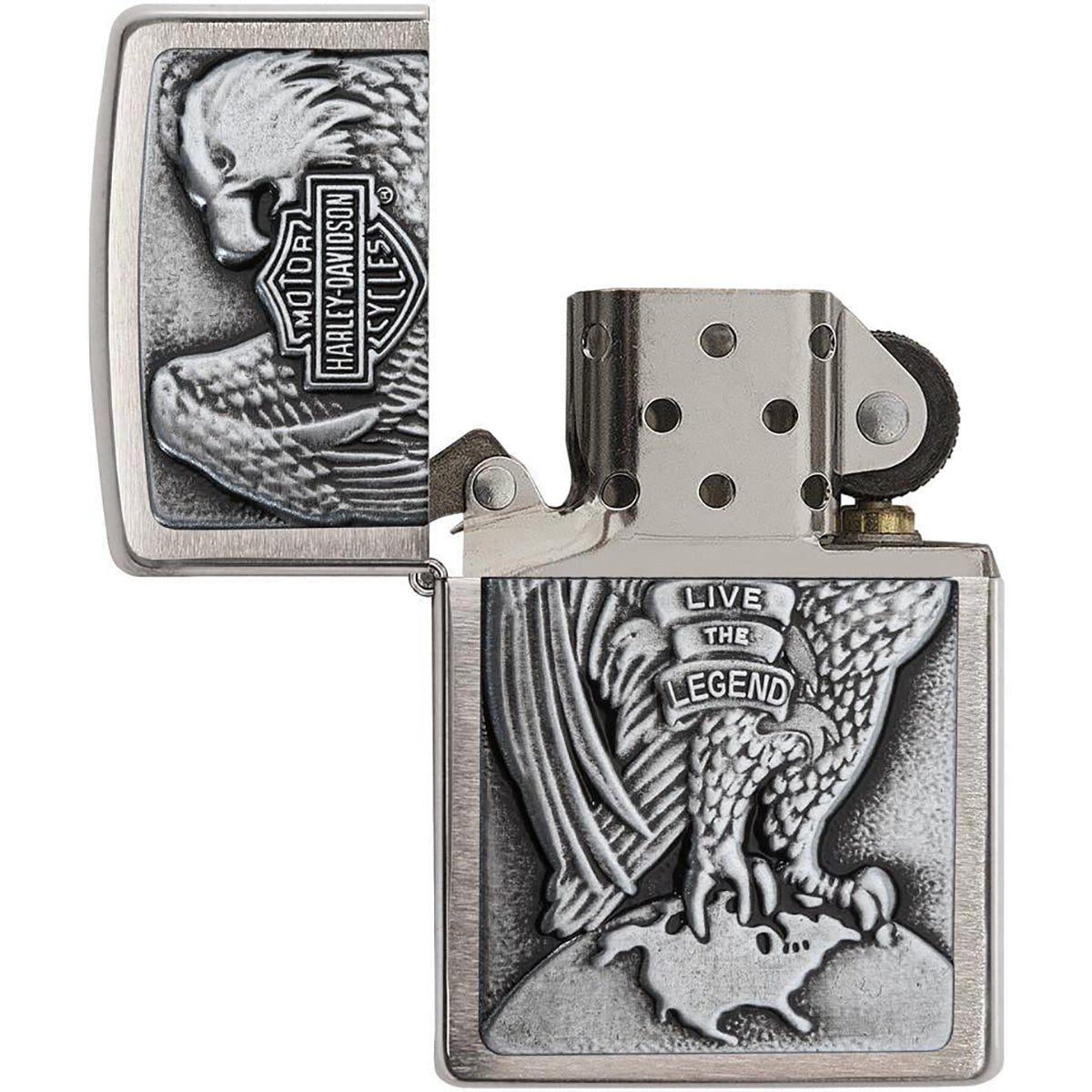Zippo Harley - Davidson Full Faced Eagle Emblem Pocket Lighter - Forza Sports