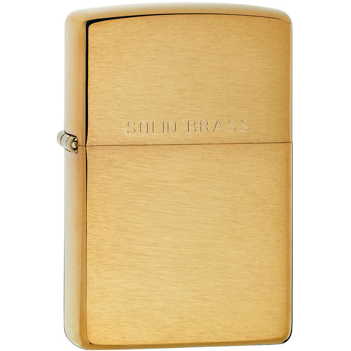 Zippo Engraved Solid Brass Brush Finish Pocket Lighter - Forza Sports