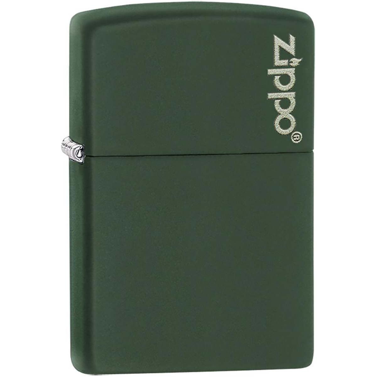 Zippo Logo Matte Pocket Lighter - Green - Forza Sports