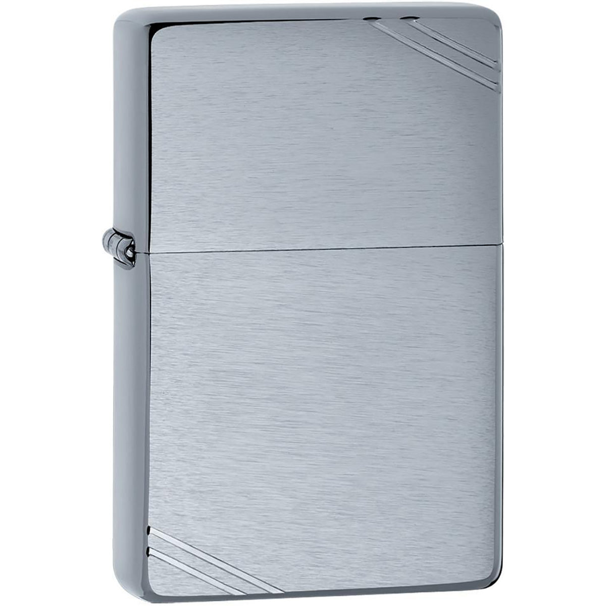 Zippo Vintage Brushed Chrome with Slashes Pocket Lighter - Forza Sports
