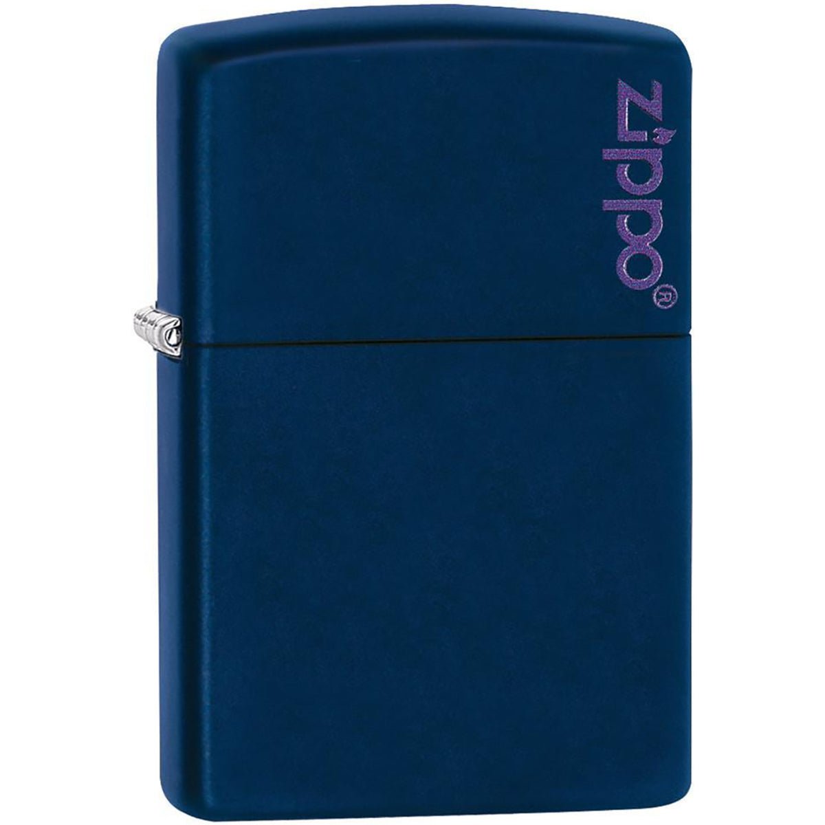 Zippo Logo Matte Pocket Lighter - Navy - Forza Sports