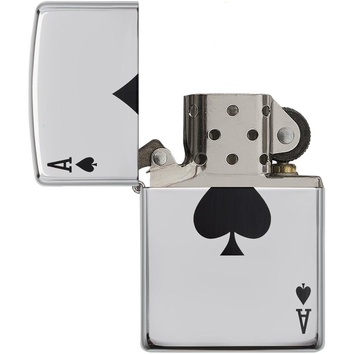 Zippo Lucky Ace High Polished Chrome Pocket Lighter - Forza Sports
