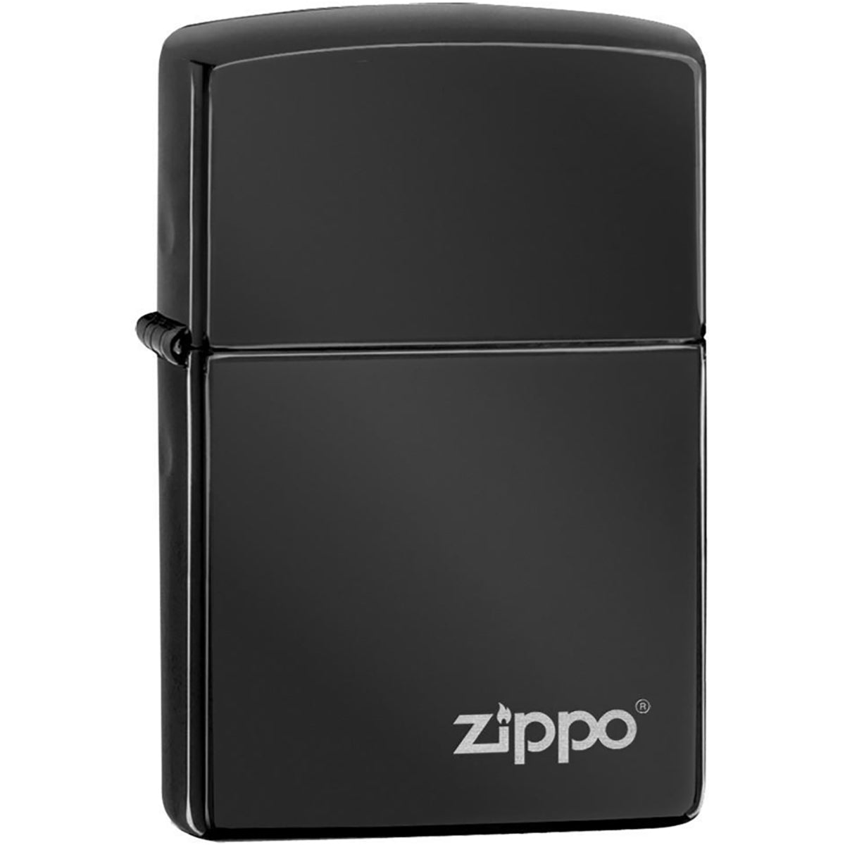 Zippo Ebony with Logo Pocket Lighter - Forza Sports