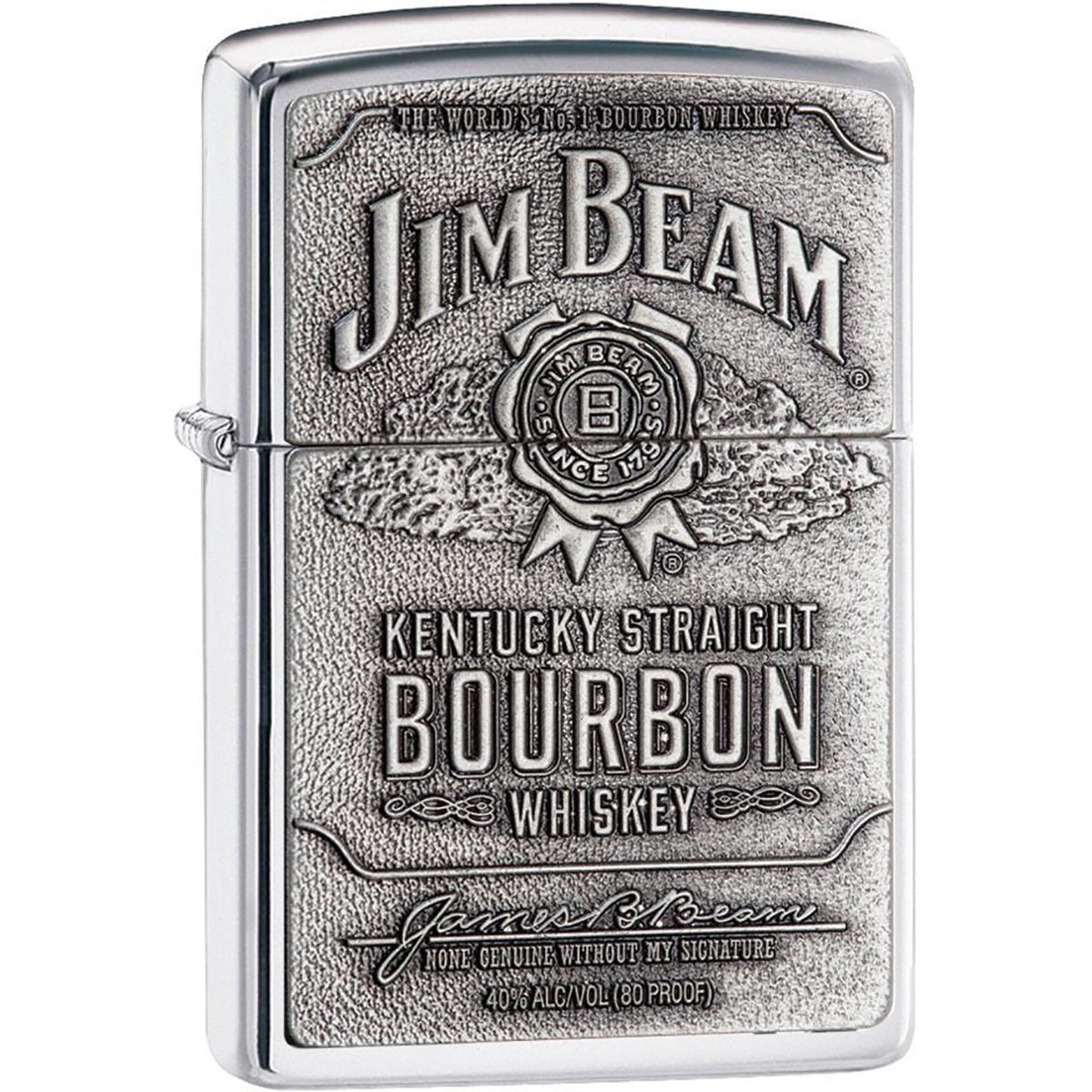 Zippo Jim Beam Pewter Emblem Pocket Lighter - Forza Sports
