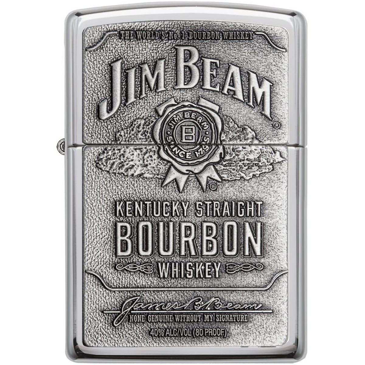 Zippo Jim Beam Pewter Emblem Pocket Lighter - Forza Sports