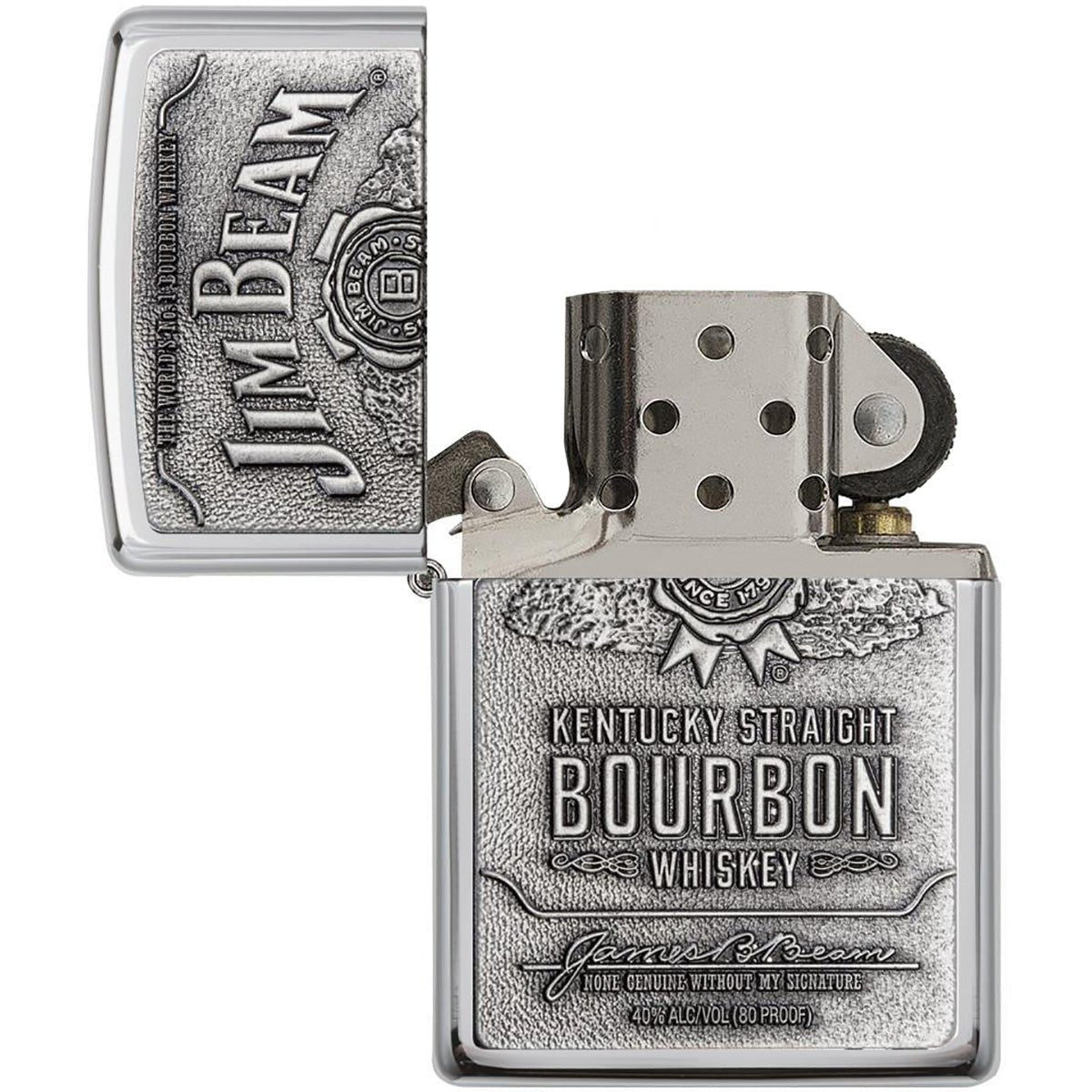 Zippo Jim Beam Pewter Emblem Pocket Lighter - Forza Sports
