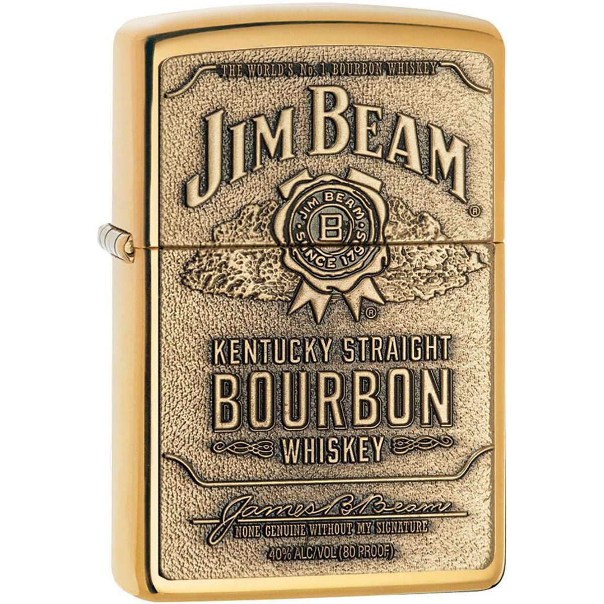 Zippo Jim Beam Brass Emblem Pocket Lighter - Forza Sports