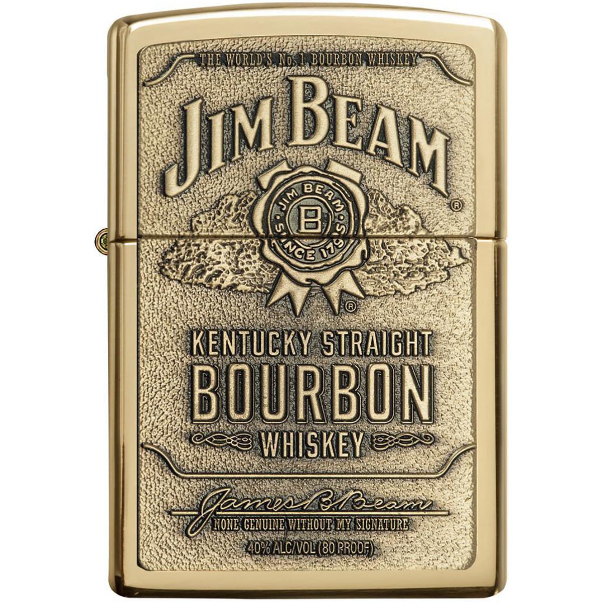 Zippo Jim Beam Brass Emblem Pocket Lighter - Forza Sports