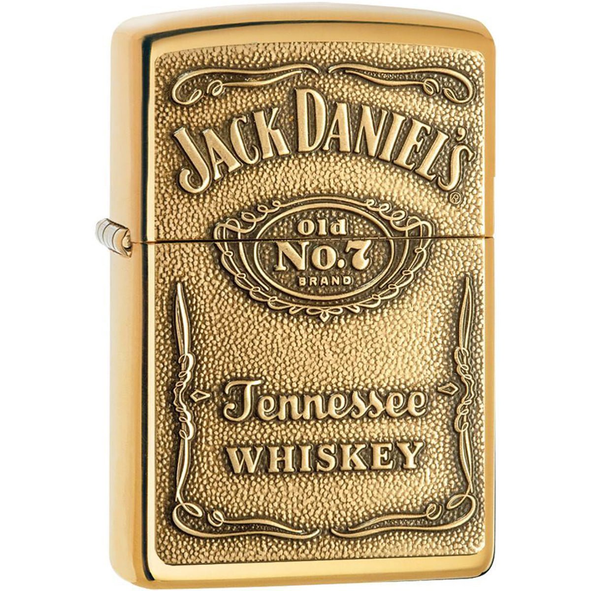 Zippo Jack Daniel's Label Brass Emblem Pocket Lighter - Forza Sports