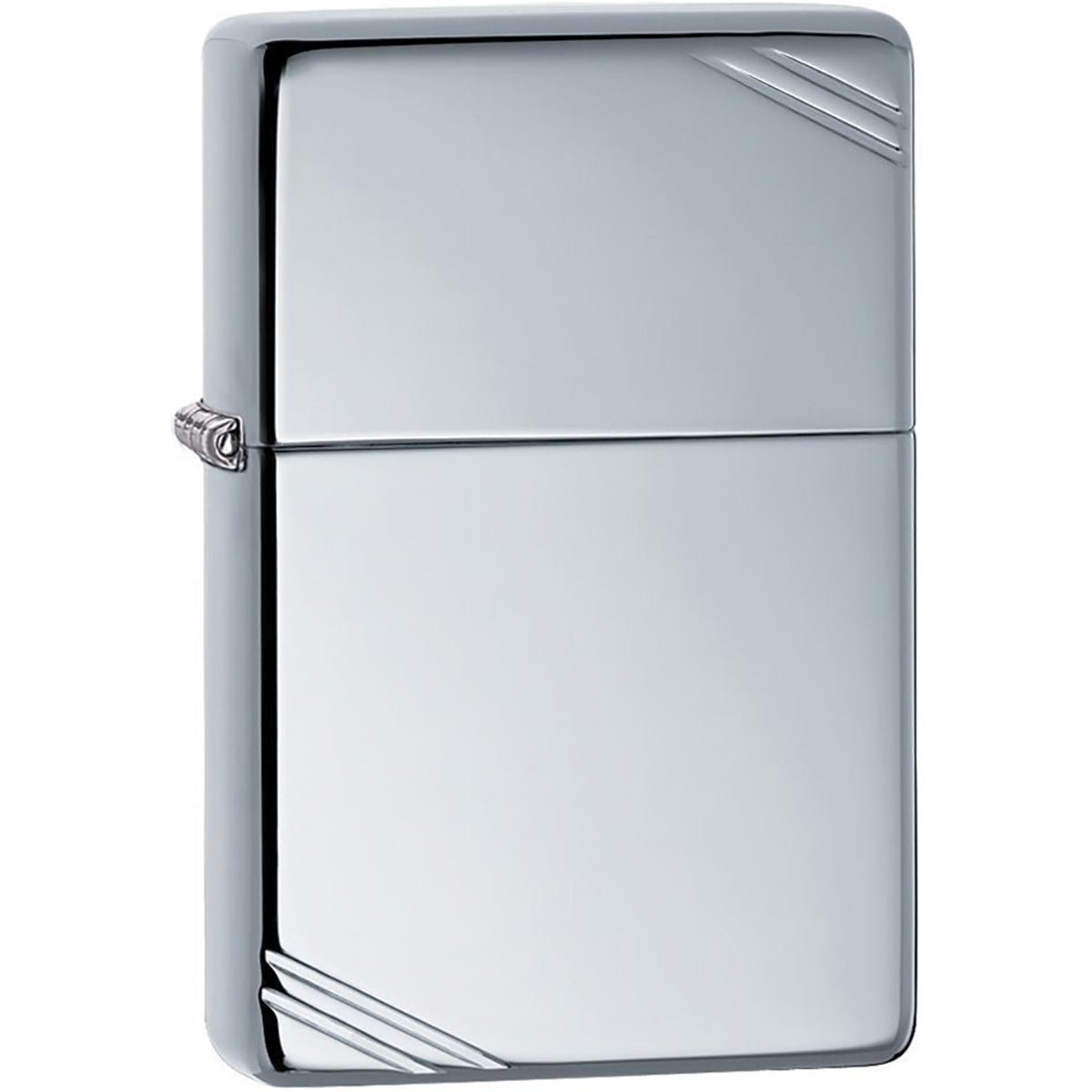 Zippo Vintage High Polish Chrome with Slashes Pocket Lighter - Forza Sports