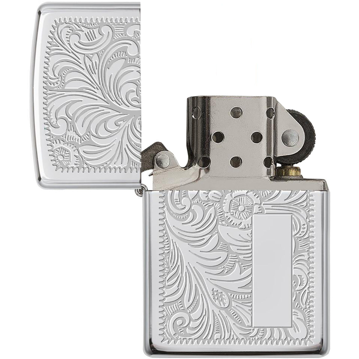 Zippo High Polished Chrome Venetian Pocket Lighter - Forza Sports