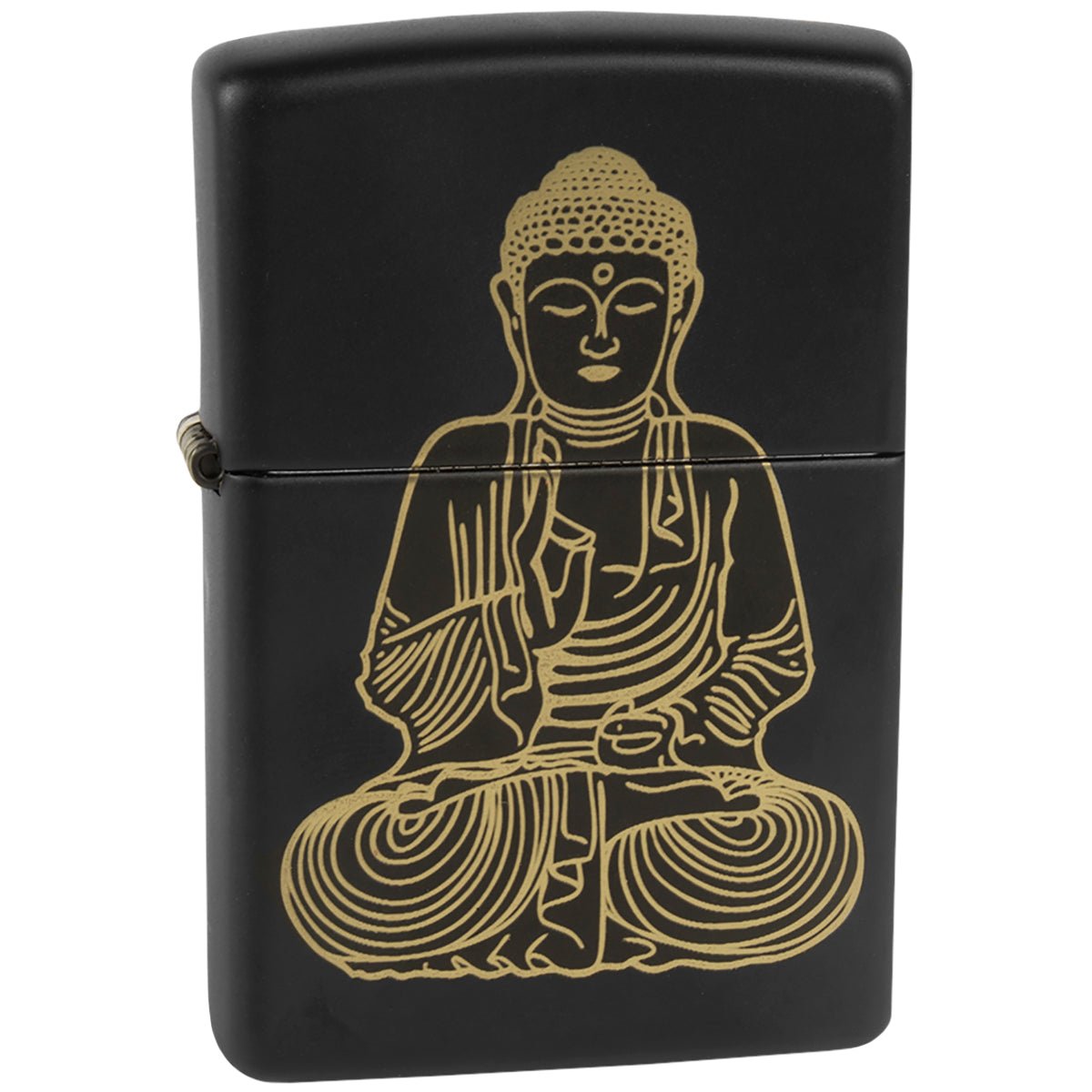 Zippo "The Enlightened One" Buddha Black Matte Windproof Pocket Lighter - Forza Sports