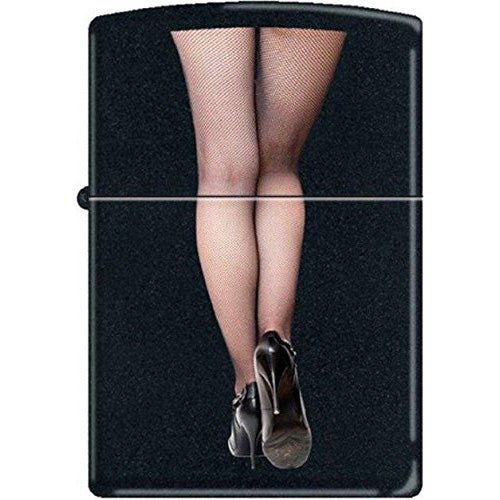 Zippo Legs Stockings Heels Matte Black Pocket Lighter - Forza Sports