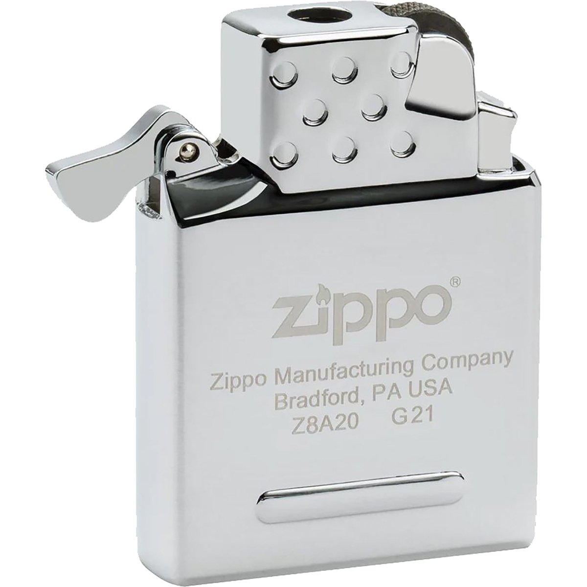 Zippo Yellow Flame Butane Lighter Insert - Stainless Steel - Forza Sports