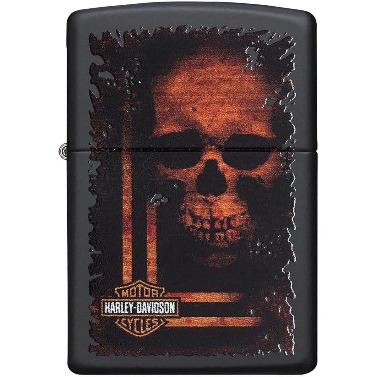 Zippo Harley - Davidson Orange Skull Refillable Windproof Lighter - Forza Sports