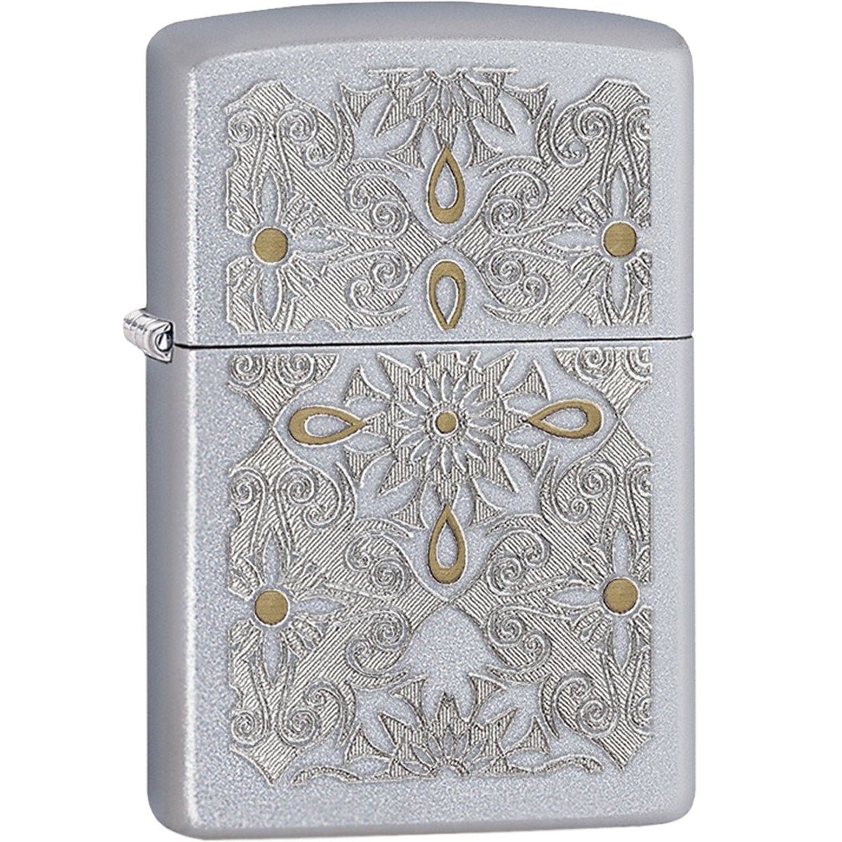 Zippo Classical Curve Satin Chrome Windproof Pocket Lighter - Forza Sports