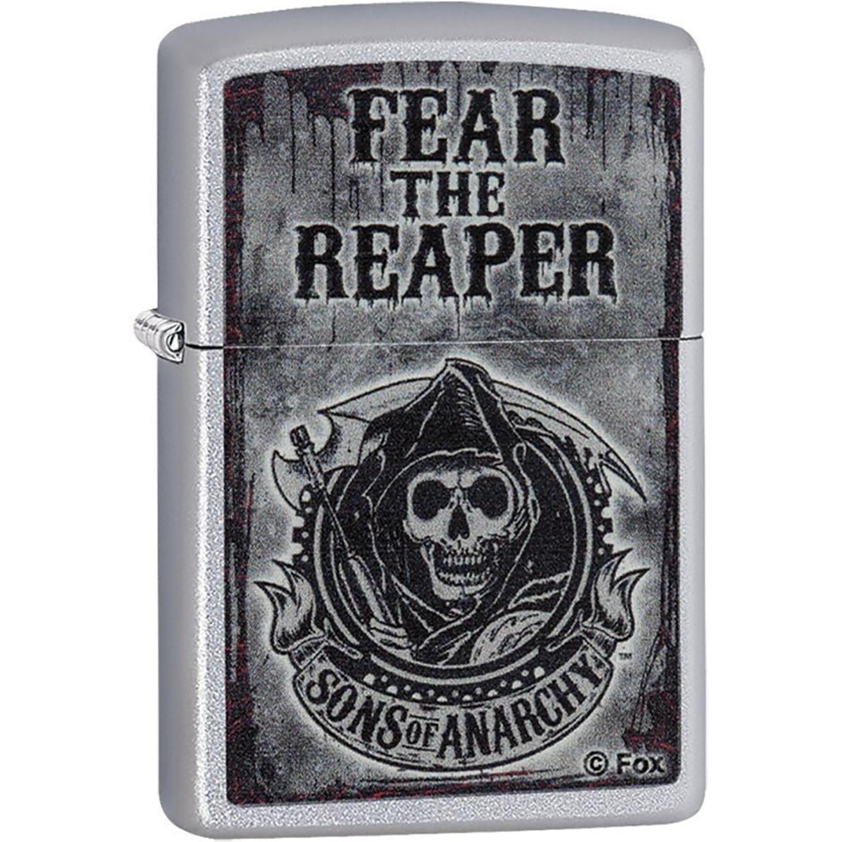 Zippo Sons of Anarchy Fear the Reaper Satin Chrome Pocket Lighter - Forza Sports