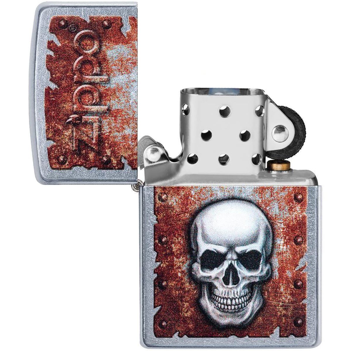 Zippo Rusted Skull Refillable Windproof Lighter - Forza Sports