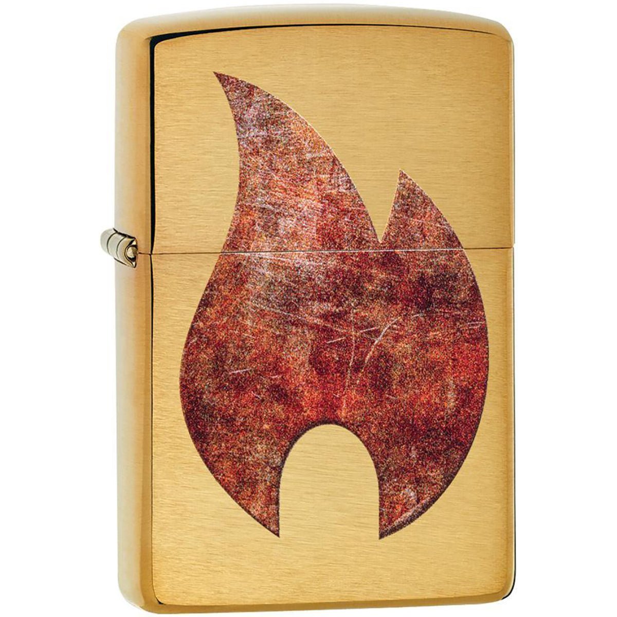 Zippo Rusty Flame Plate Refillable Windproof Lighter - Forza Sports