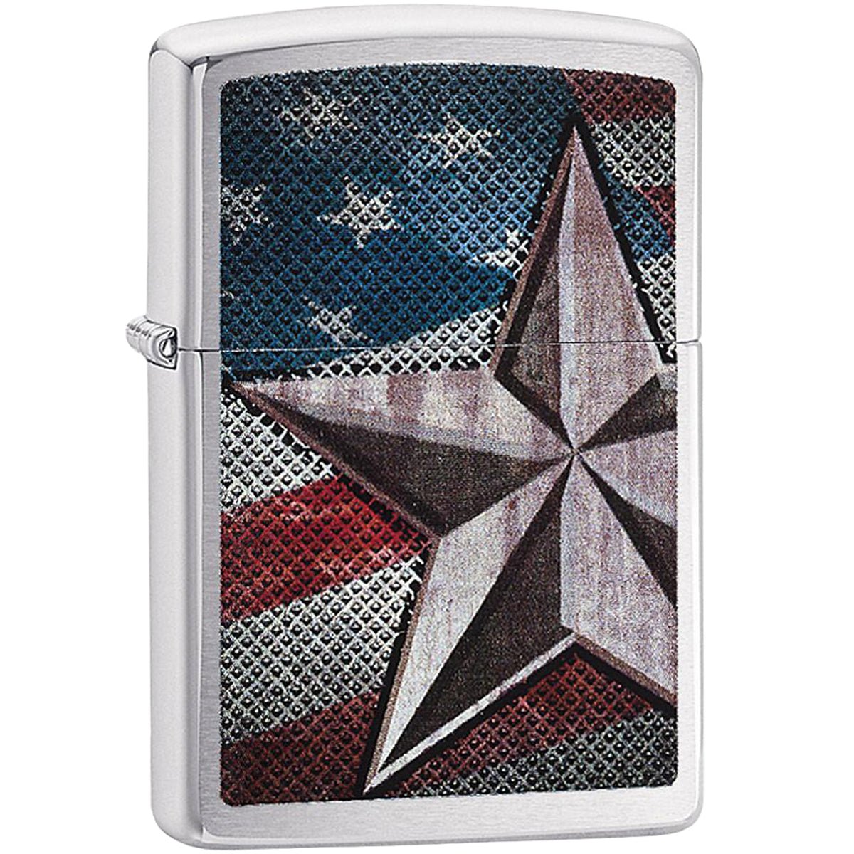 Zippo Retro Star Brushed Chrome Windproof Pocket Lighter - Forza Sports