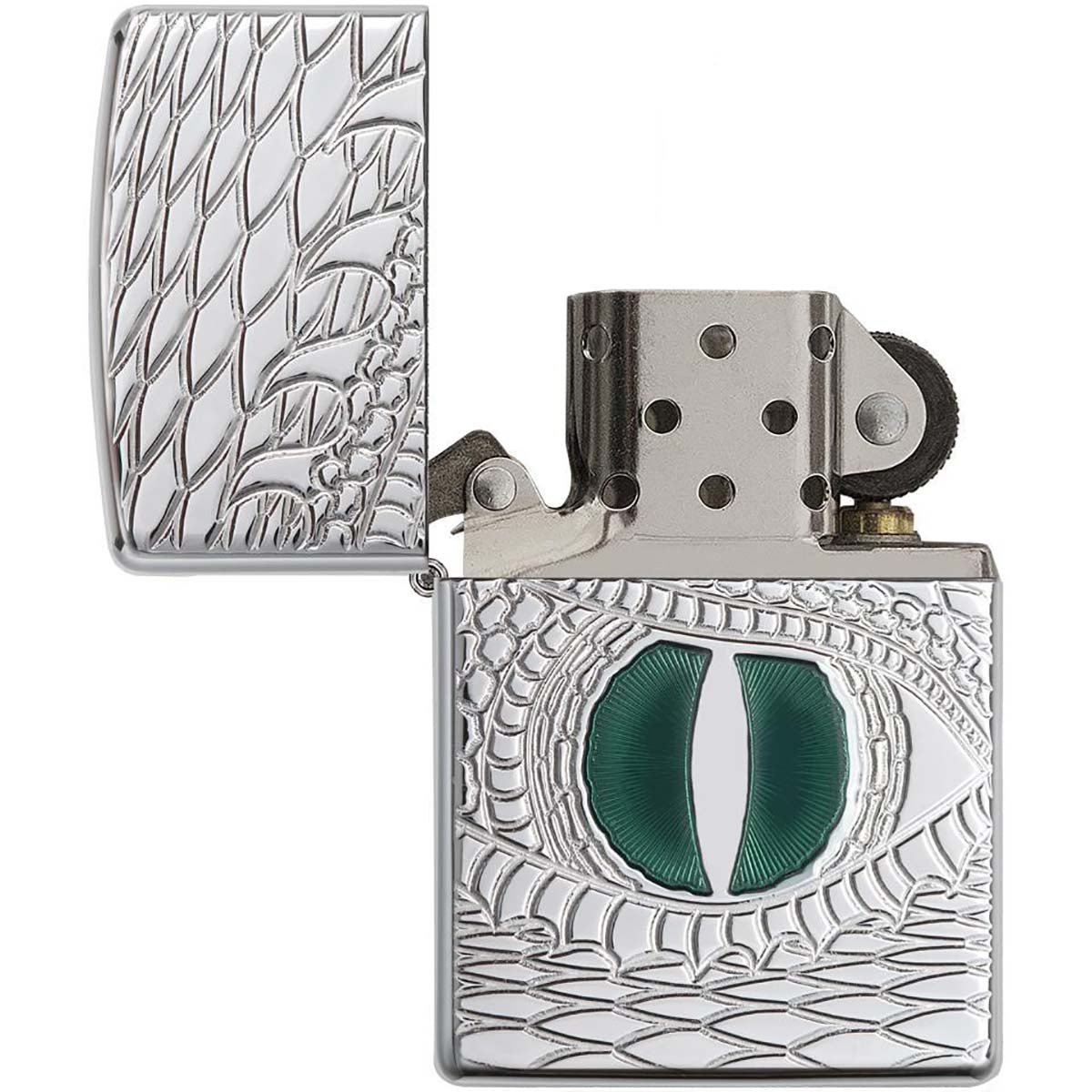 Zippo Armor Dragon's Eye High Polished Chrome Pocket Lighter - Forza Sports